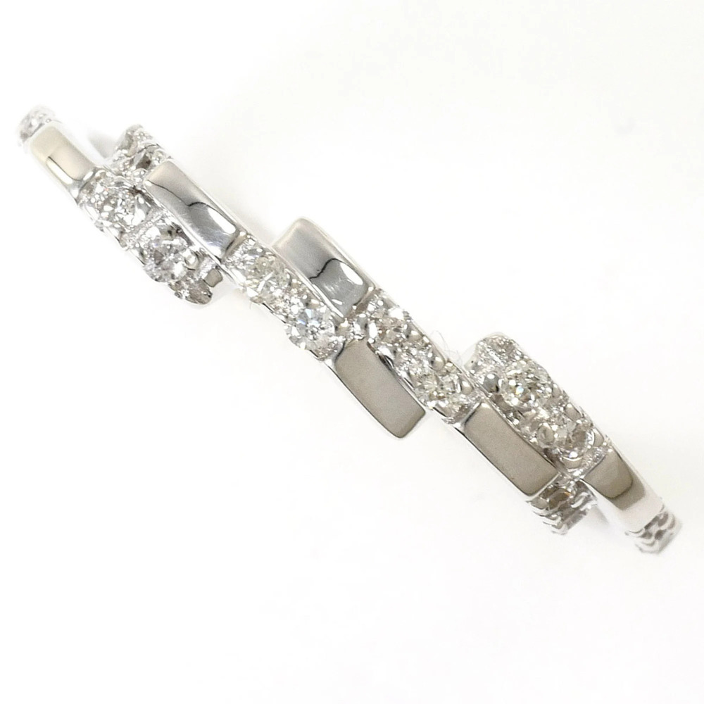 VINTAGE 18K (18-karat white gold) ring, 1 diamond (0.10ct)